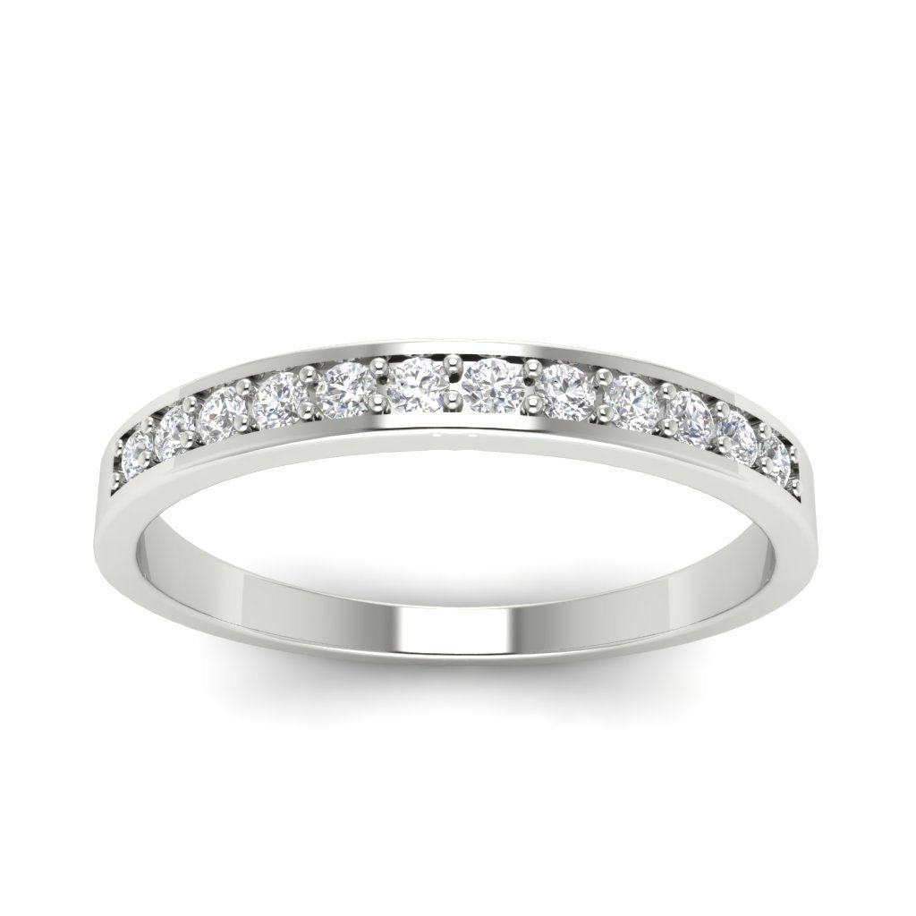 14k White Yellow Rose Gold Petite Engagement Ring I1 G 0.25 Ct Round Diamond Prong Set 2.45MM