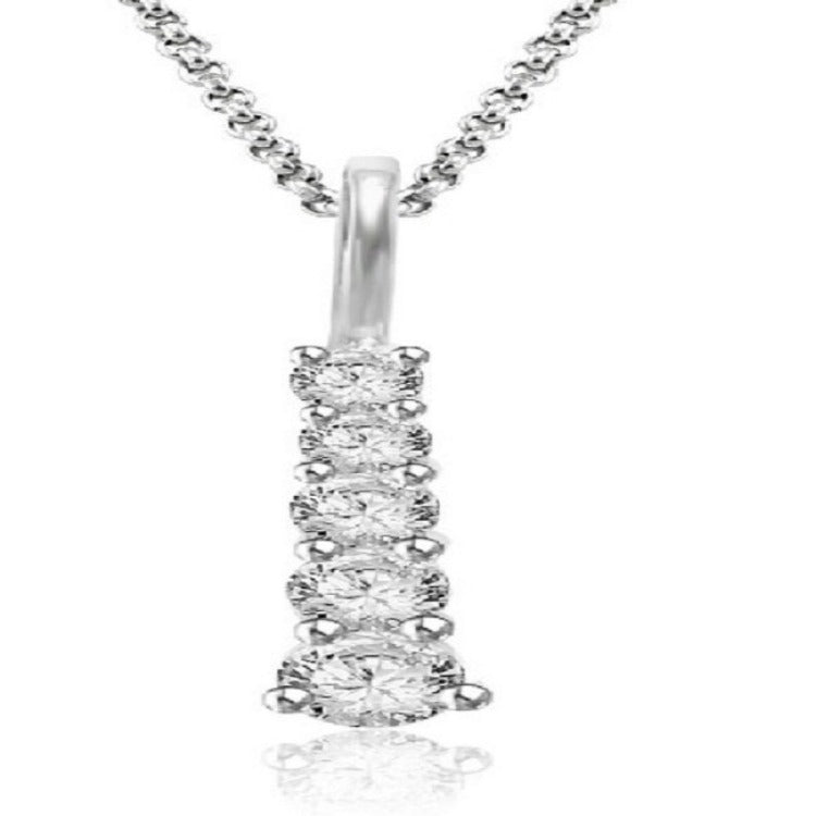 Journey Pendants SI1/I1 G 1.25 Ct Natural Diamonds 14k/18k White Yellow Rose Gold