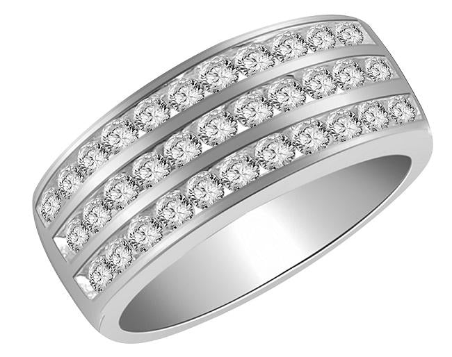 Designer Right Hand Wedding Ring Genuine Diamond I1 G 1.10 Ct 14k Solid Gold Pave Set