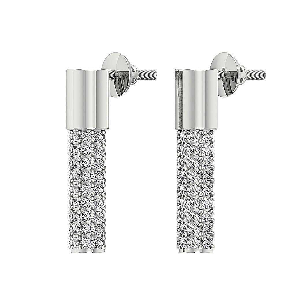 Fashion Anniversary Earrings Round Diamond VVS1/VS1/SI1/I1 G 0.40 Ct 18k/14k Solid Gold Prong Set
