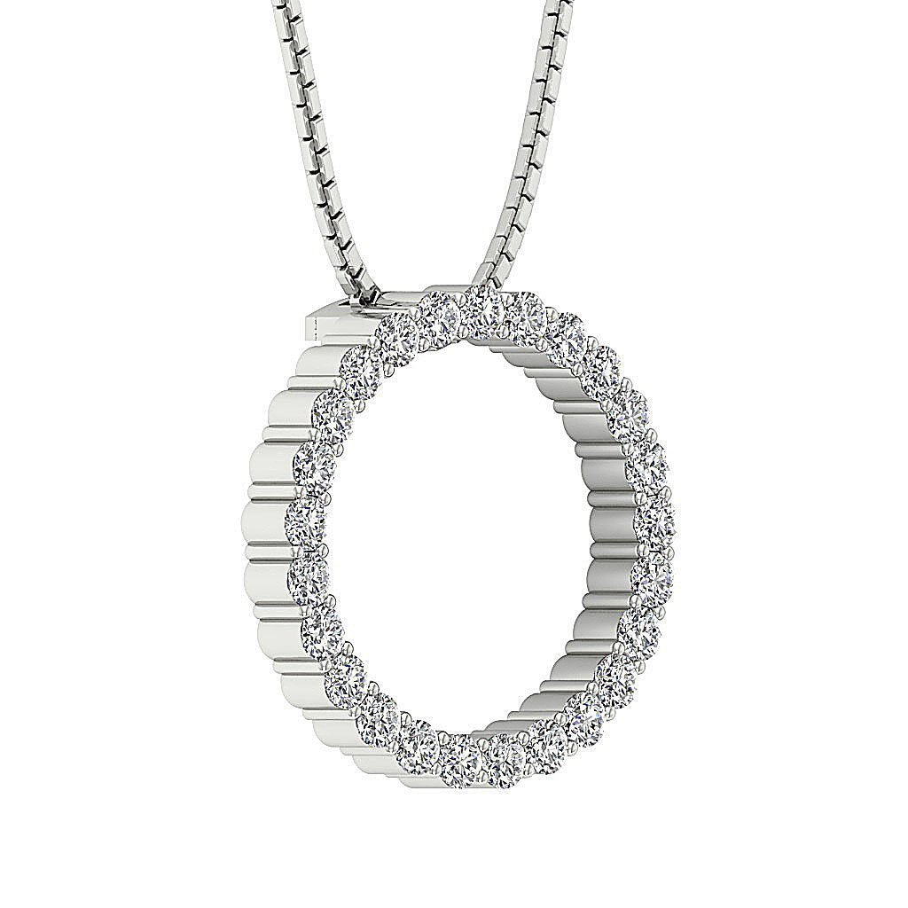 DesignerNaturalCutDiamondWhiteGoldCircleOfLovePendants