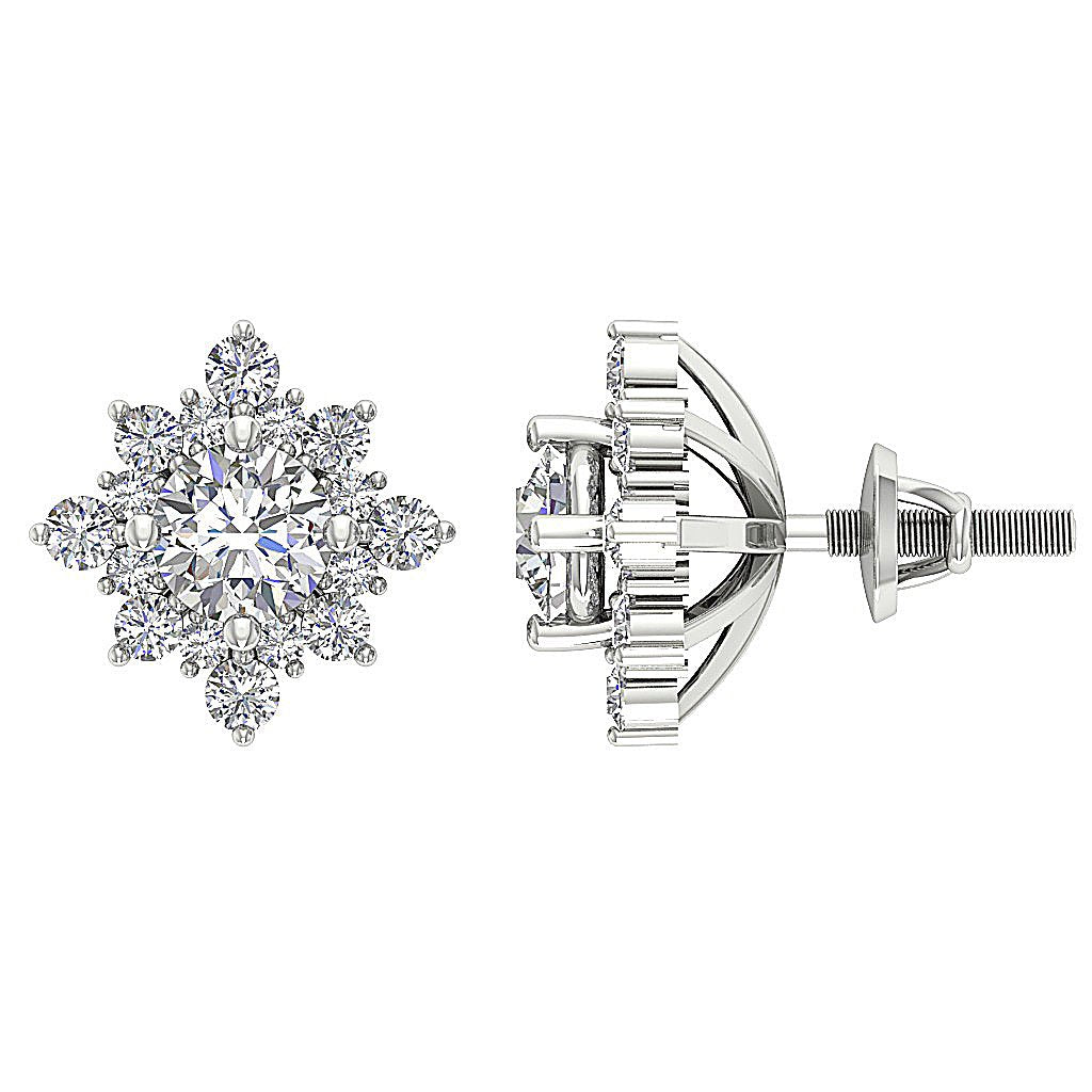 SI1/I1 G 1.80 Ct Solitaire Studs Anniversary Earrings Round Diamond 14k/18k Yellow Gold Prong Set