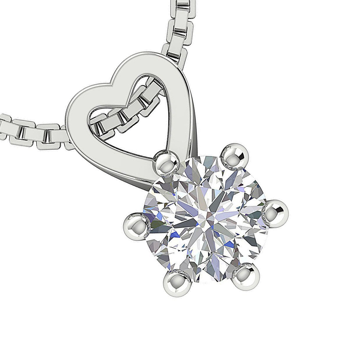 Solitaire Pendants VS1/SI1/I1 0.25Ct 14k/18k White Yellow Rose Gold Natural Diamonds