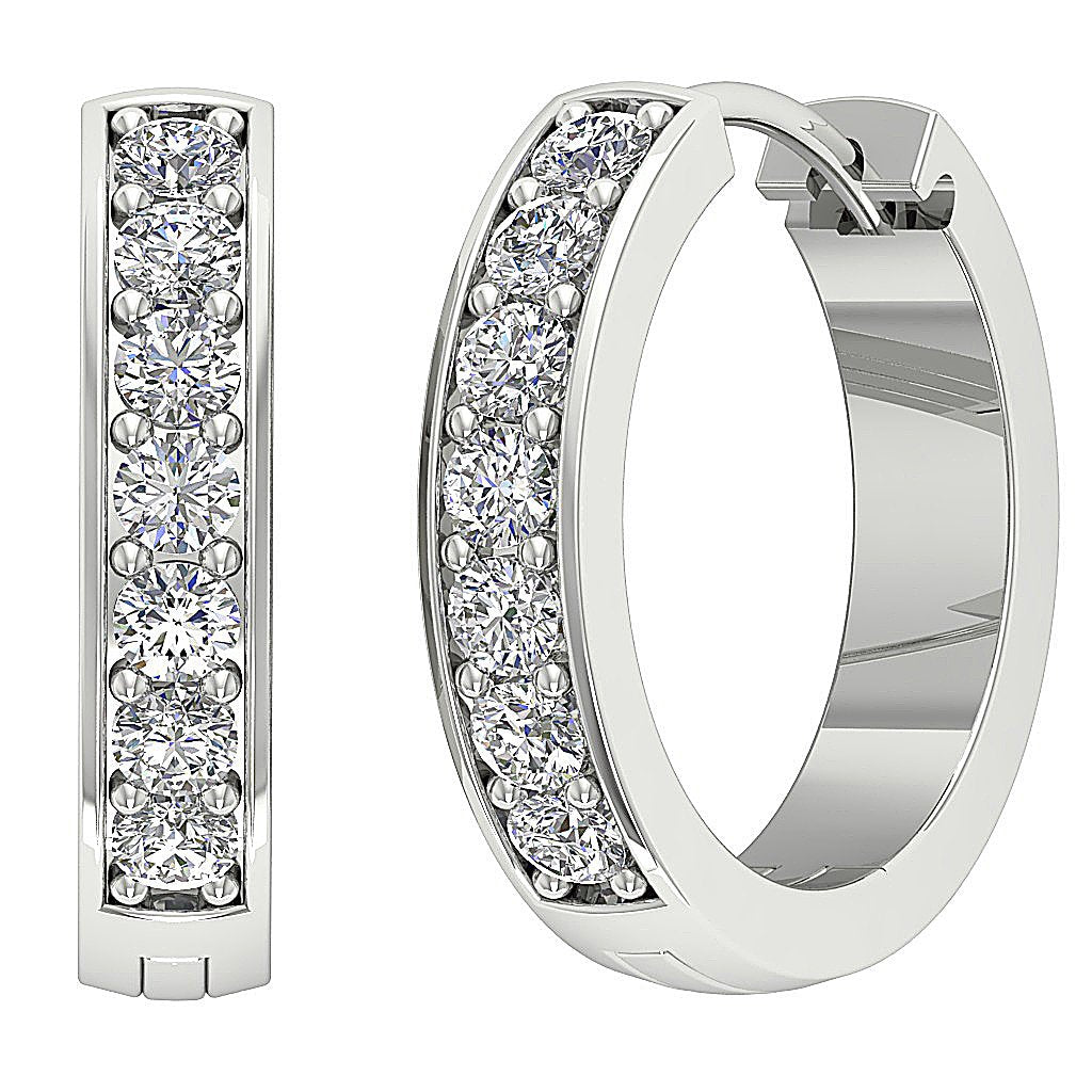 SideViewDesignerSmallHoops14kWhiteGoldEarring