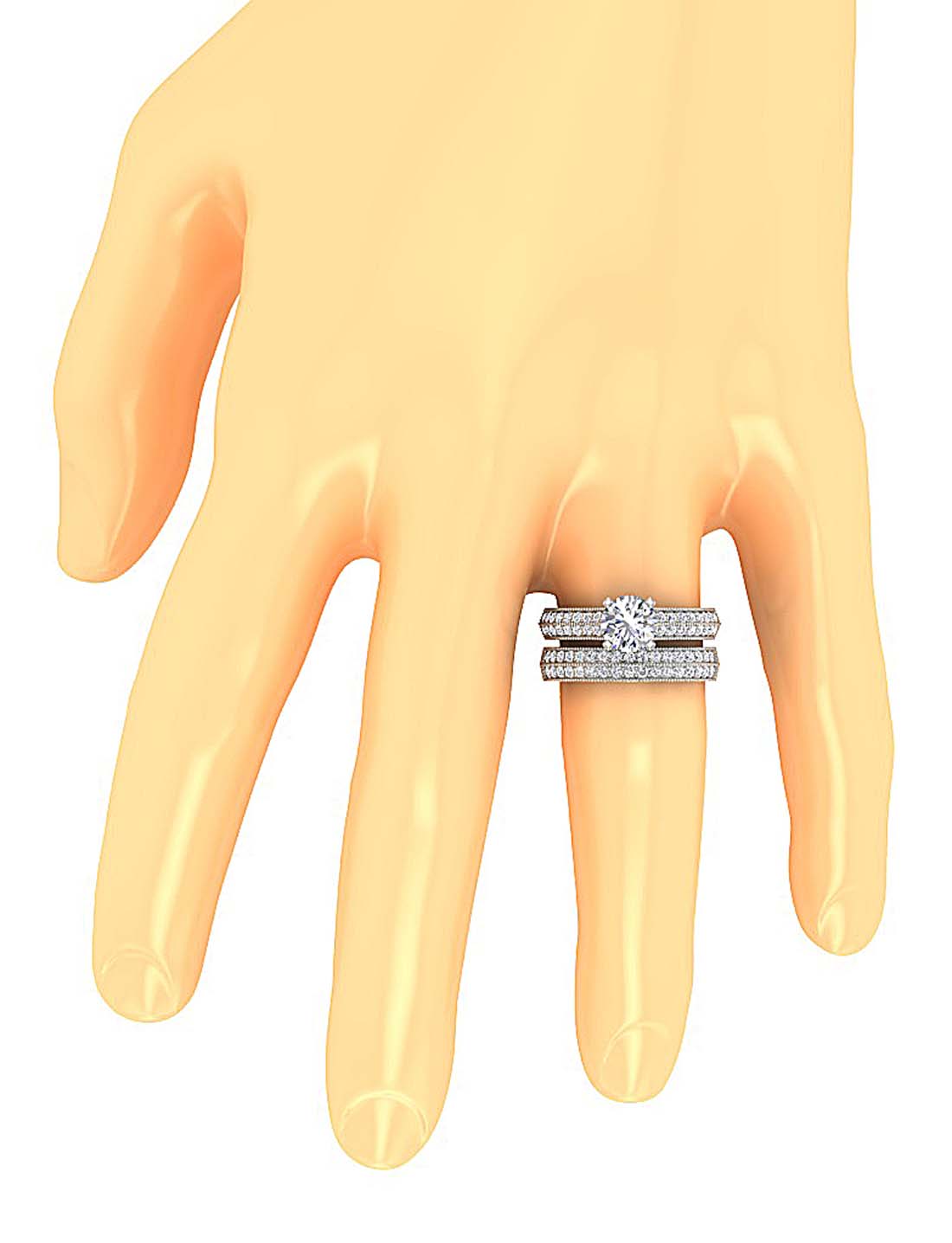 DiamondDesignerRingonFingerPaveSet