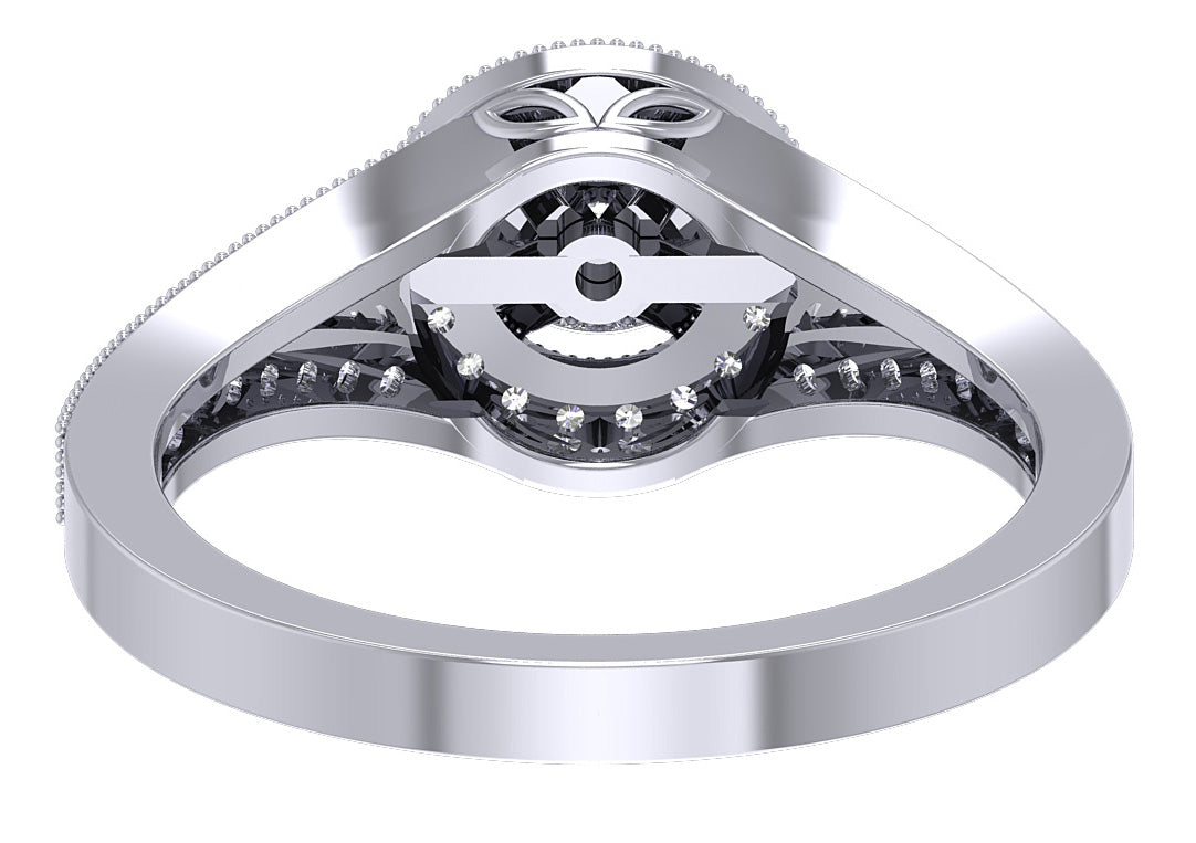 Natural Round Diamond Solitaire Engagement Ring I1 G 0.60 Carat 14K White Yellow Rose Gold