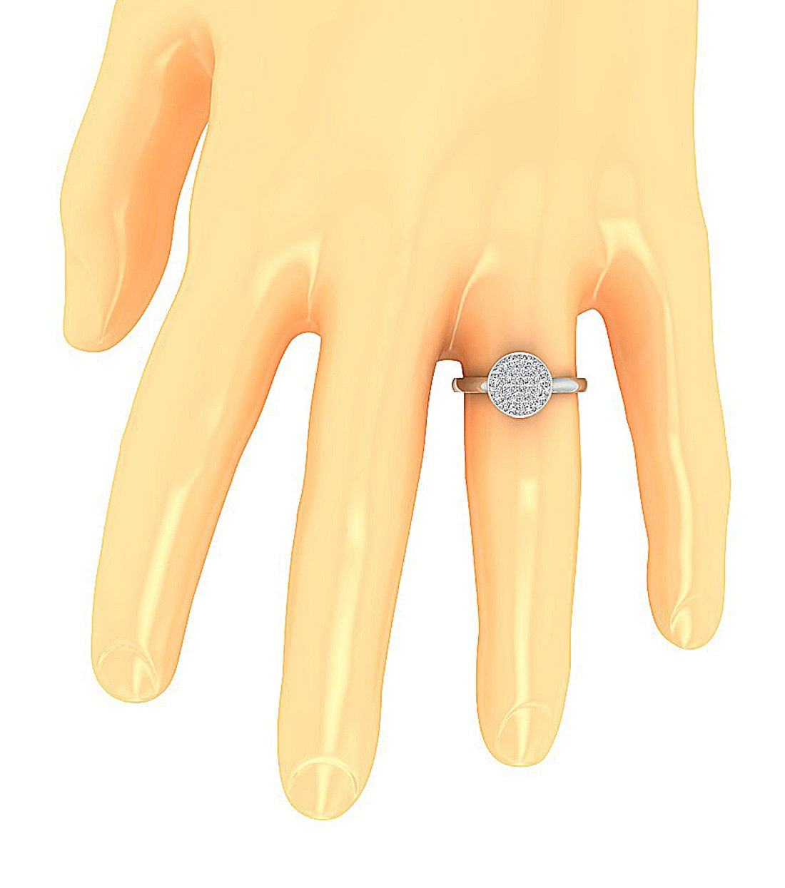 Engagement Prong Set SI1 G 0.35 Ct Round Diamond Solid Gold 9.85MM