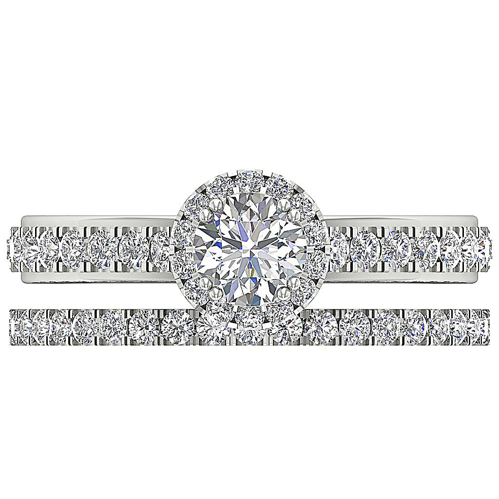 DiamondRing14kSolidGoldBridalRingSet