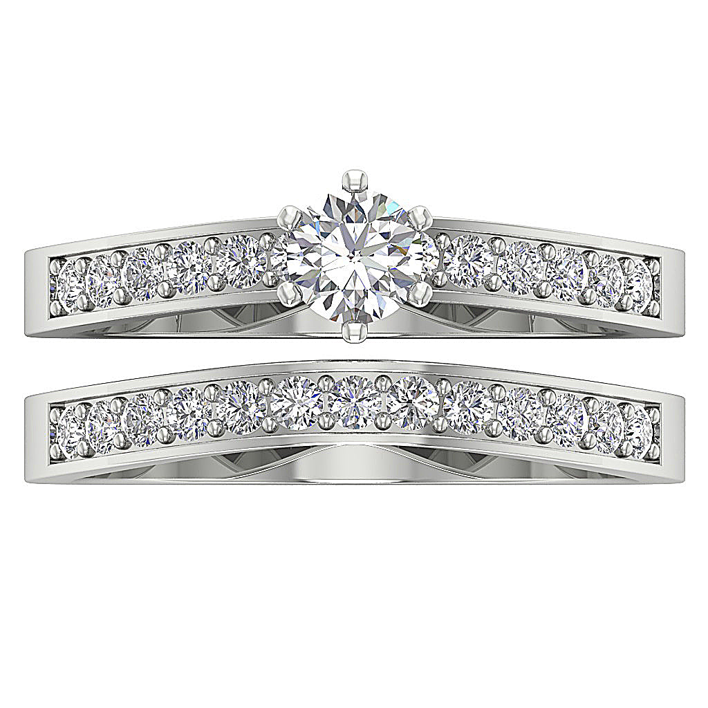DiamondRing14kWhiteGoldEngagementBridalRing