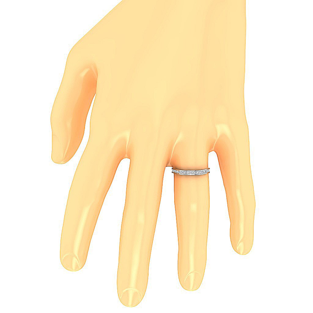 Engagement Ring Round Cut Diamond Prong Set I1 G 0.35 Ct 14K Gold 2.70MM