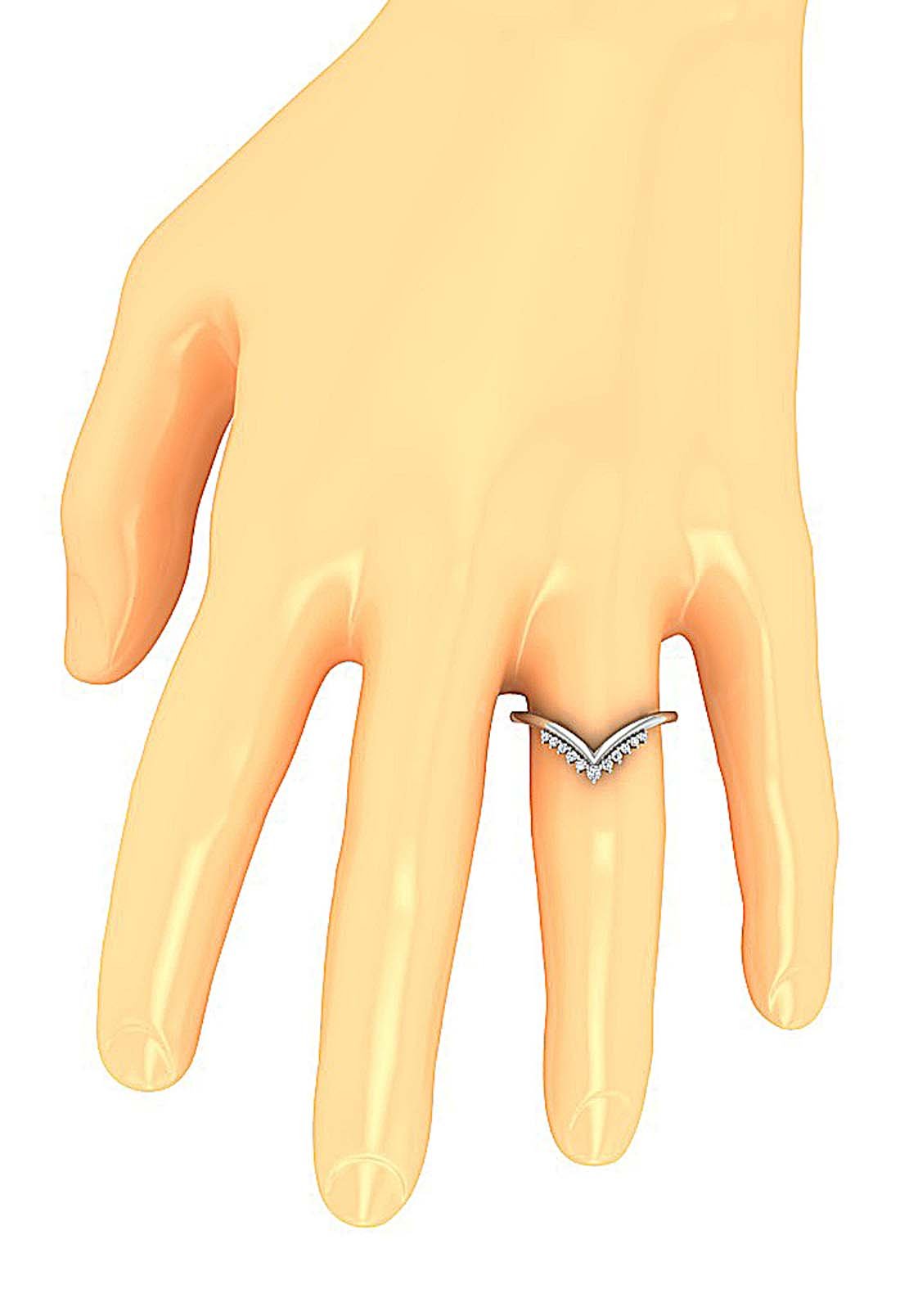 Natural Diamond Designer Engagement Ring SI1 G 0.15 Ct 14K White Gold Prong Set 9.35 MM