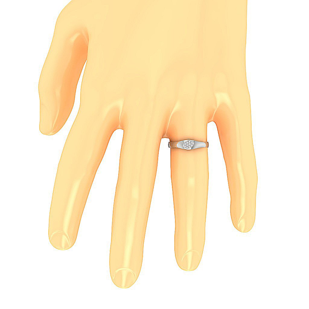 Genuine Diamond Wedding Ring I1 G 0.15 Ct Round Cut Diamond Prong Set 14K White Yellow Rose Gold 5.00MM