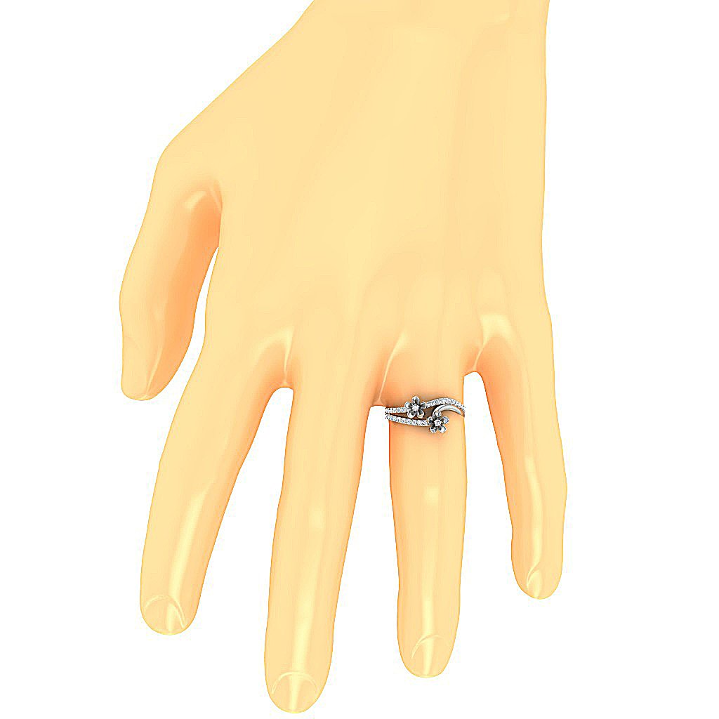 Anniversary Diamond Ring SI1 G 0.50Ct Prong Set 14K Solid Gold 10.00 MM
