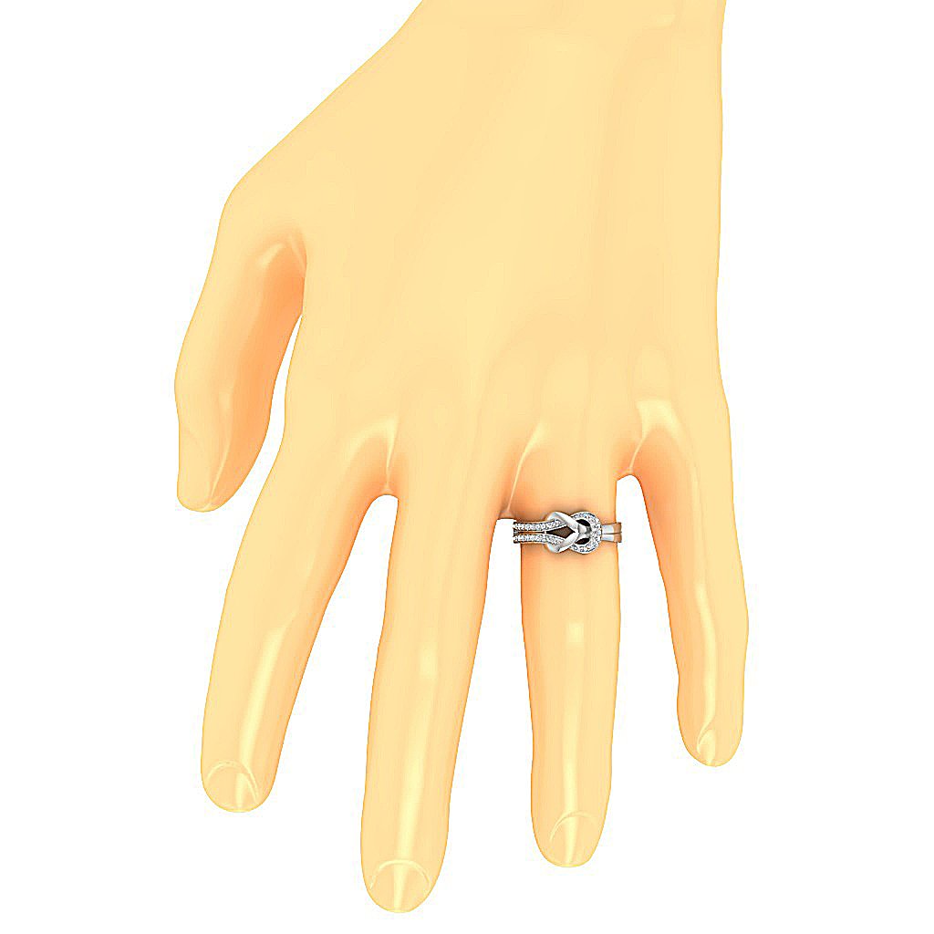 Genuine Diamond Wedding Ring SI1 G 0.30 Ct 8.40 MM