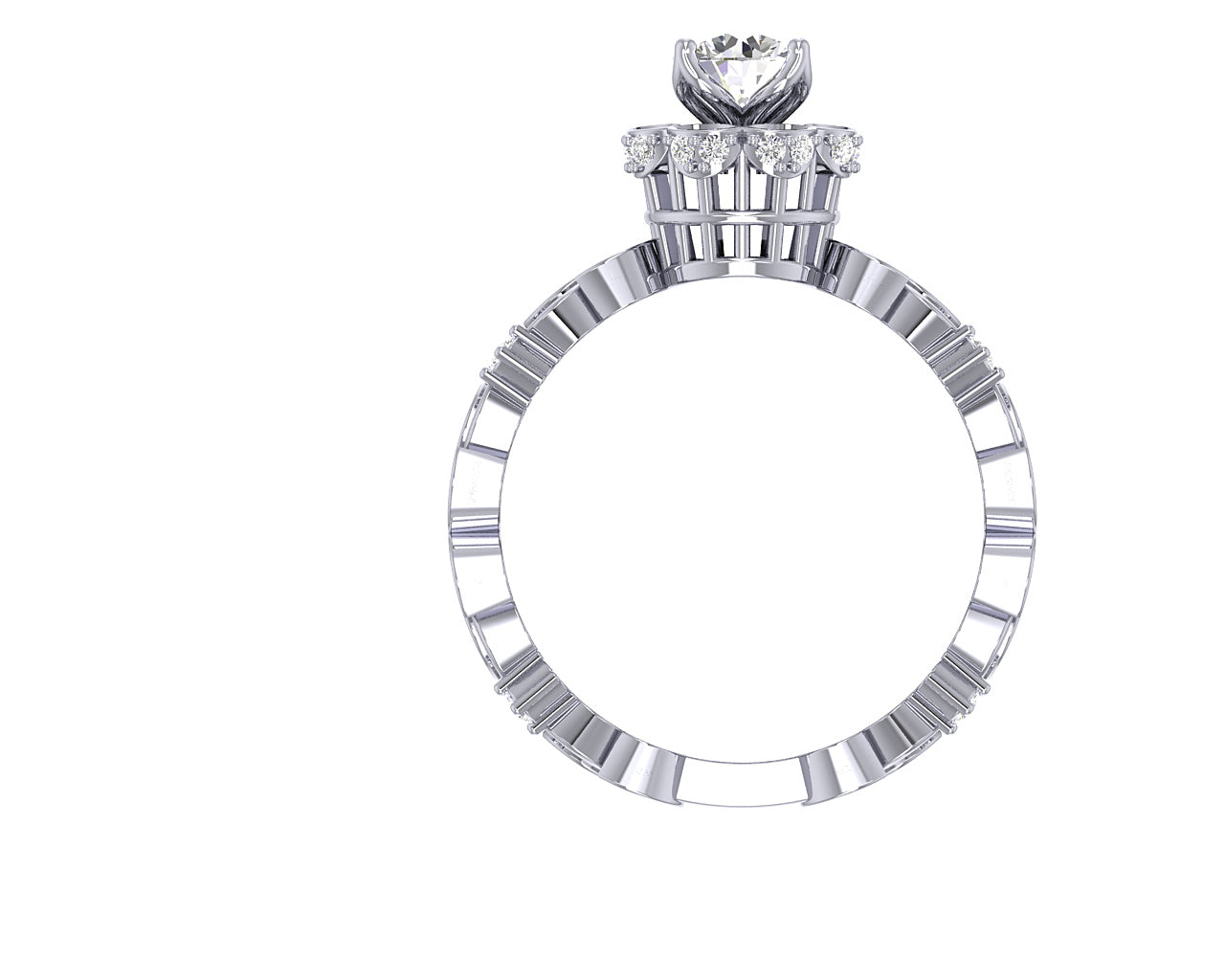 Designer Solitaire Halo Engagement Wedding Ring I1 G 0.90 Carat Genuine Diamond 14K Rose Gold