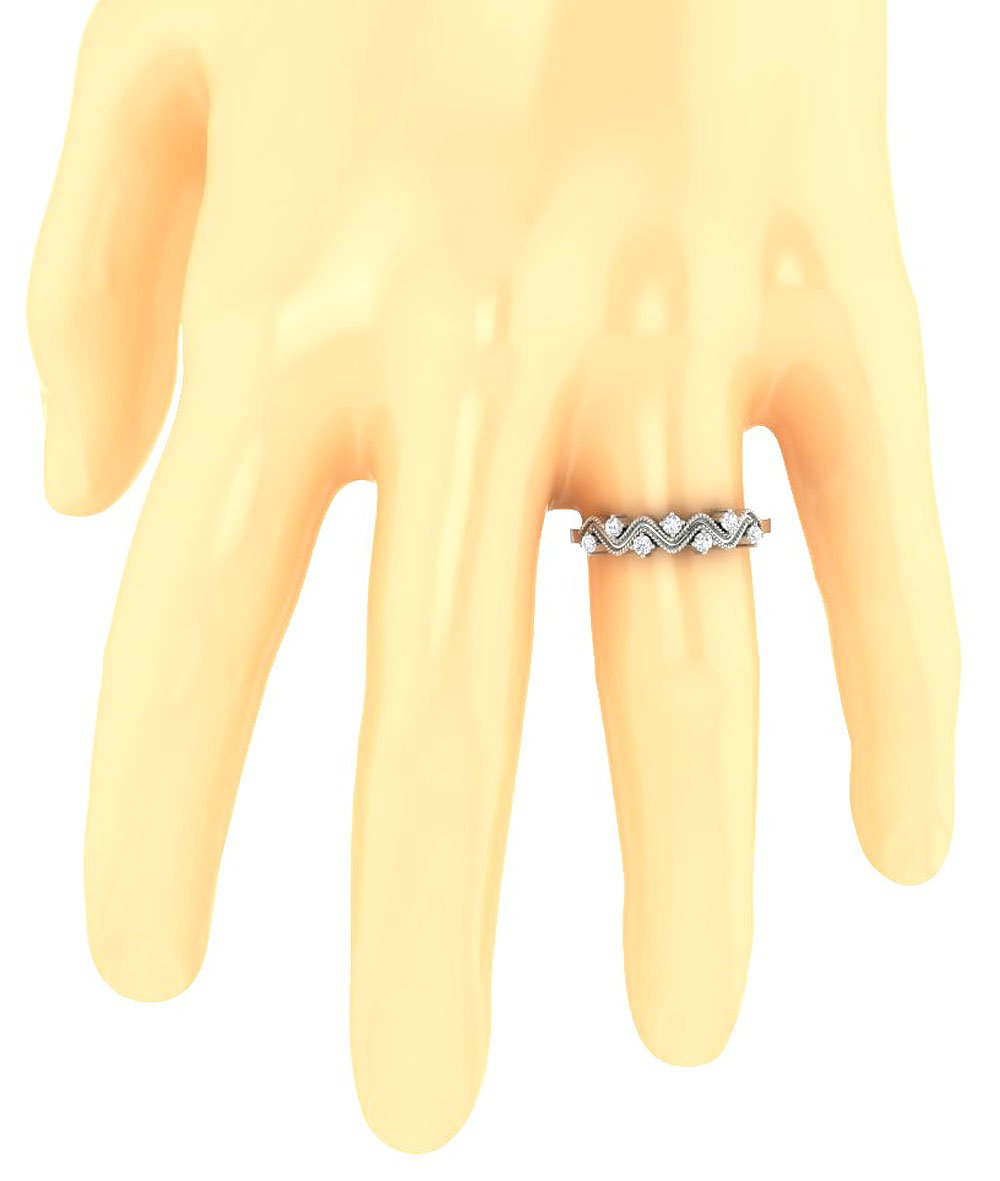 Designer Fashion Wedding Ring Genuine Diamond I1 G 0.30 Ct 14K Solid Gold Prong Set