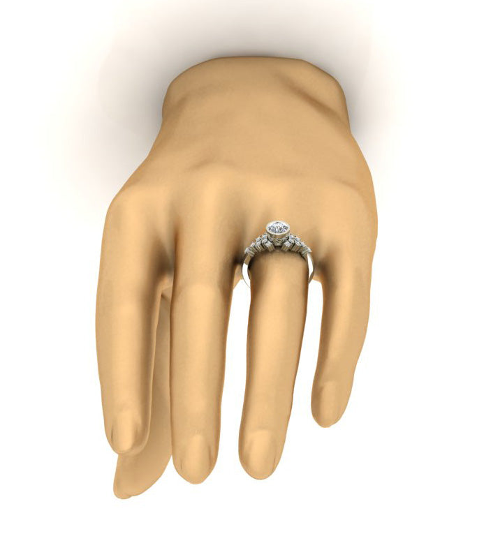Classic Solitaire Engagement Ring 14K Gold Natural Diamond SI1 G 1.10 Carat 7.70 MM