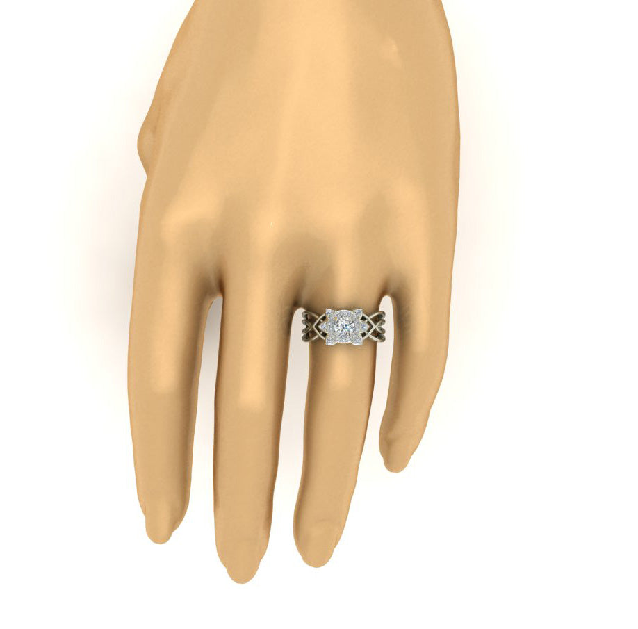 14K Gold Designer Solitaire Engagement Ring For Women SI1 G 0.90 Carat Natural Diamond