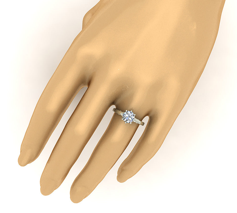 Big Solitaire Round Cut Diamond Engagement Ring I1 G 1.60 Carat 14K Solid Gold