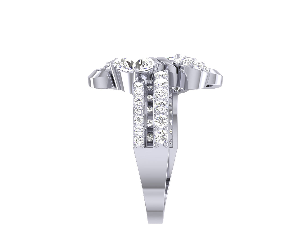 14K Gold Forever Us Two Stone Wedding Ring For Women SI1 G 1.90 Carat Natural Diamond