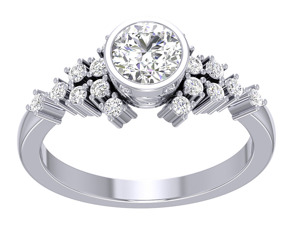 Classic Solitaire Engagement Ring 14K Gold Natural Diamond SI1 G 1.10 Carat 7.70 MM