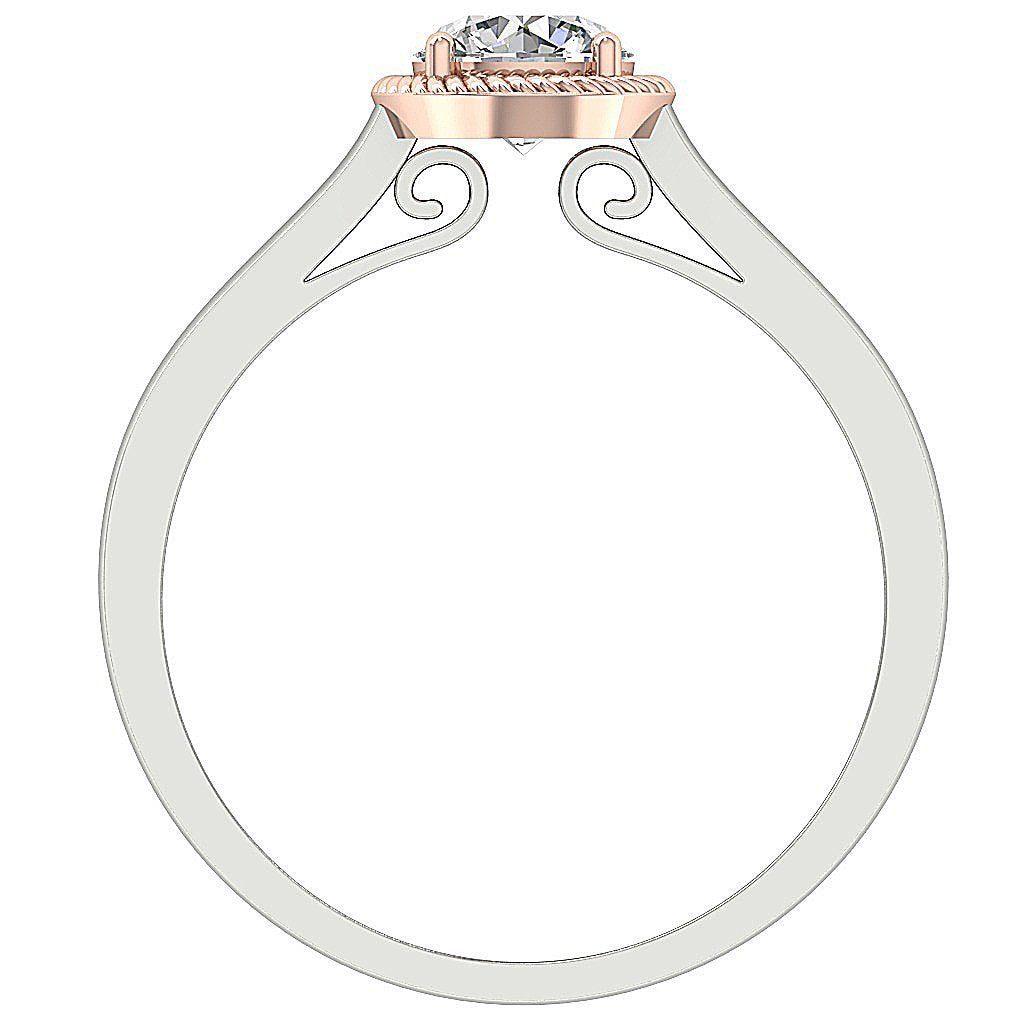 Natural Diamond Vintage Solitaire Engagement Ring SI1 G 0.85 Ct 14k White Gold Prong Set