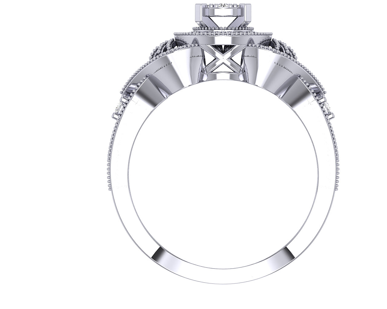 Diamond For Good Halo Engagement Wedding Band Round Cut I1 G 0.70 Carat 14K Gold