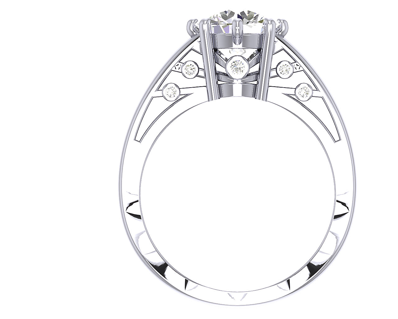 Big Solitaire Round Cut Diamond Engagement Ring I1 G 1.60 Carat 14K Solid Gold