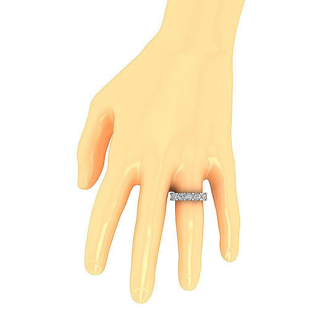 14k White Yellow Rose Gold Designer Five Stone Engagement Ring Natural Diamond I1 G 2.00 Ct