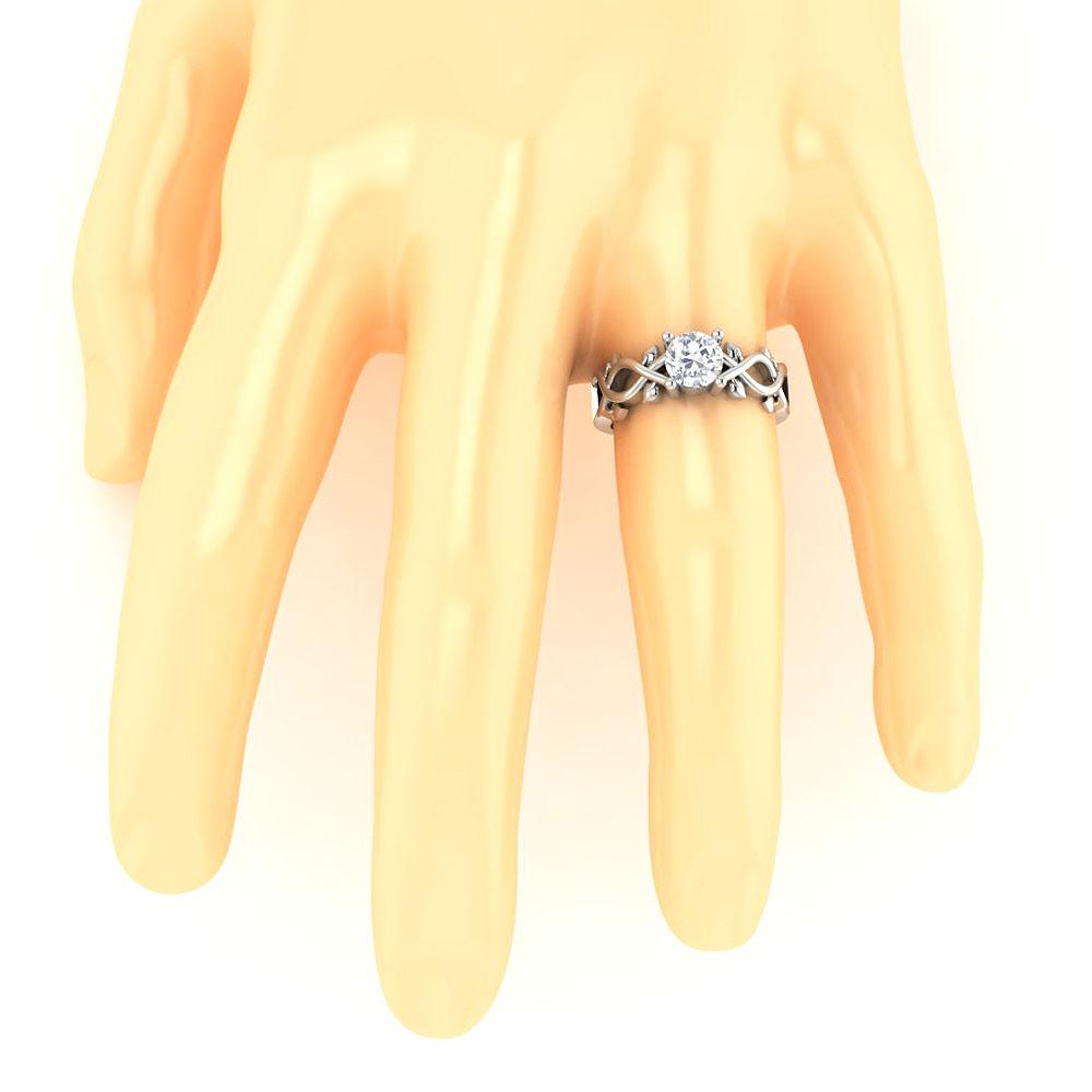 14K Solid Gold Solitaire Anniversary Ring Round Diamond I1 G 0.90 Carat Prong Set 7.30 MM