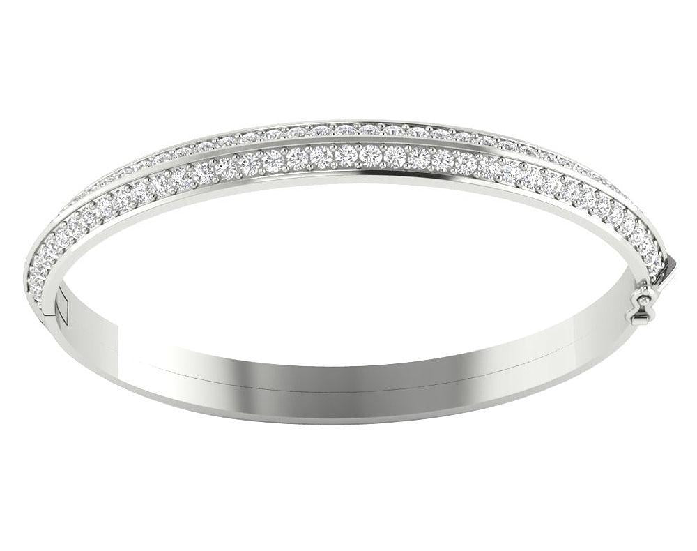Diamond Bangles VVS1/VS1/SI1/I1 2.85Ct Natural Diamonds 14k/18k Gold