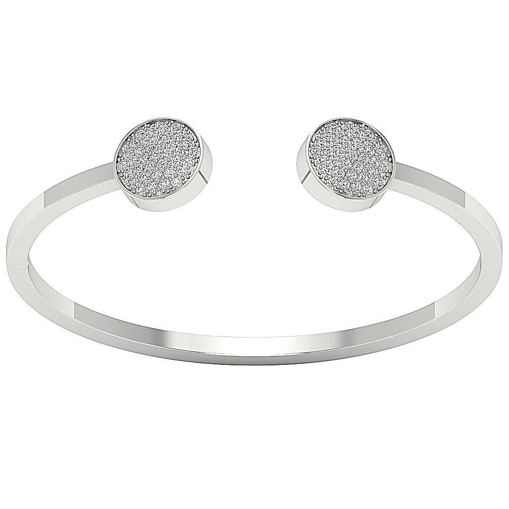 Natural Diamond Bangles VVS1/VS1/SI1/I1 1.00 Ct 14k/18k White Yellow Rose Gold