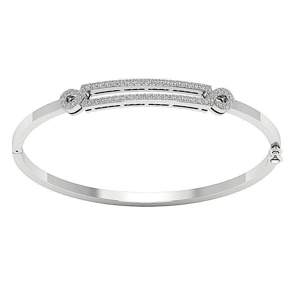 VVS1/VS1/SI1/I1 0.80Ct Diamond Bangles Natural Diamonds 14k/18k White Yellow Rose Gold