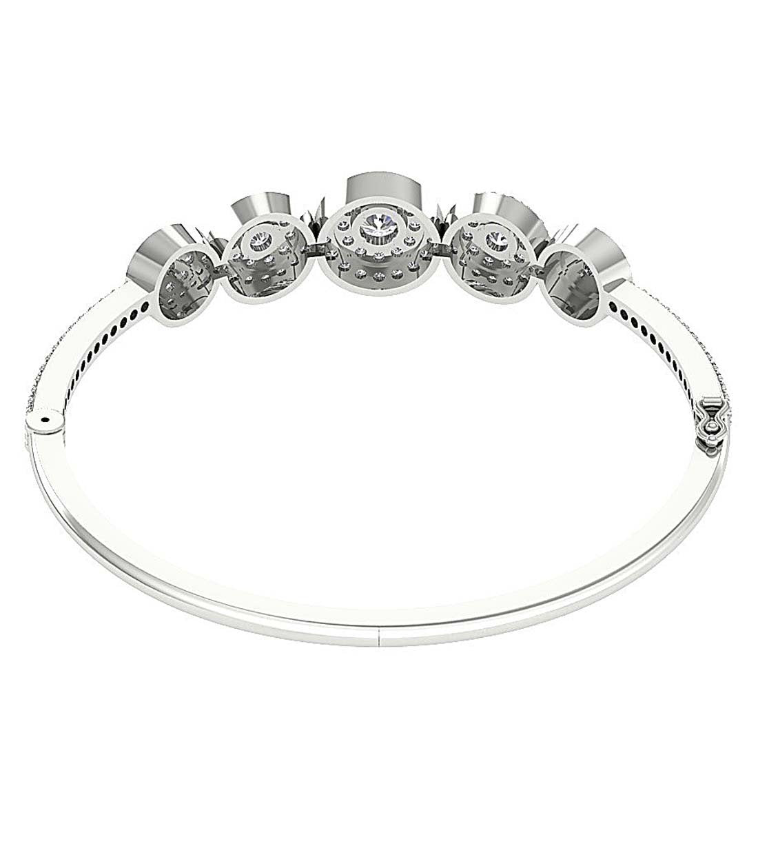 Diamond Bangles 14k/18k White Yellow Rose Gold VS1/SI1/I1 3.50Ct Natural Diamonds