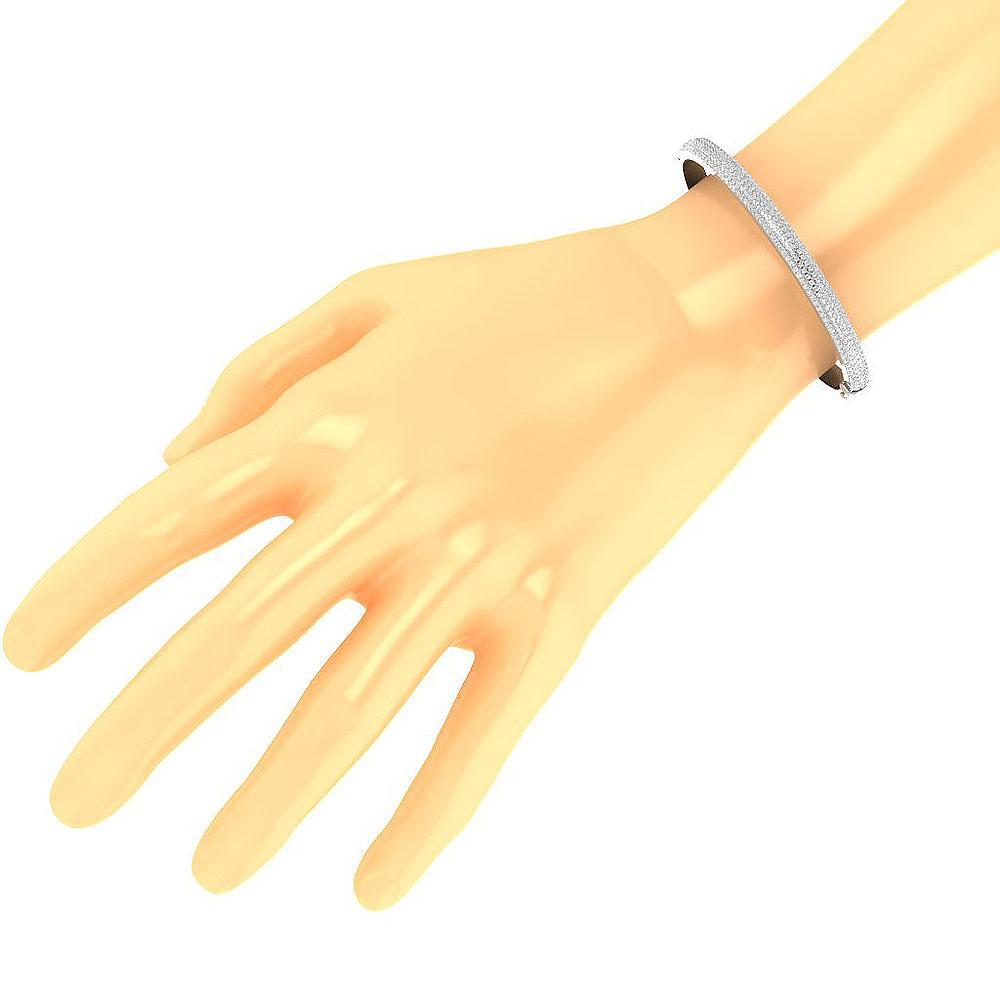 Diamond Bangles Round Diamonds VVS1/VS1/SI1/I1 2.10Ct 14k/18k White Yellow Rose Gold