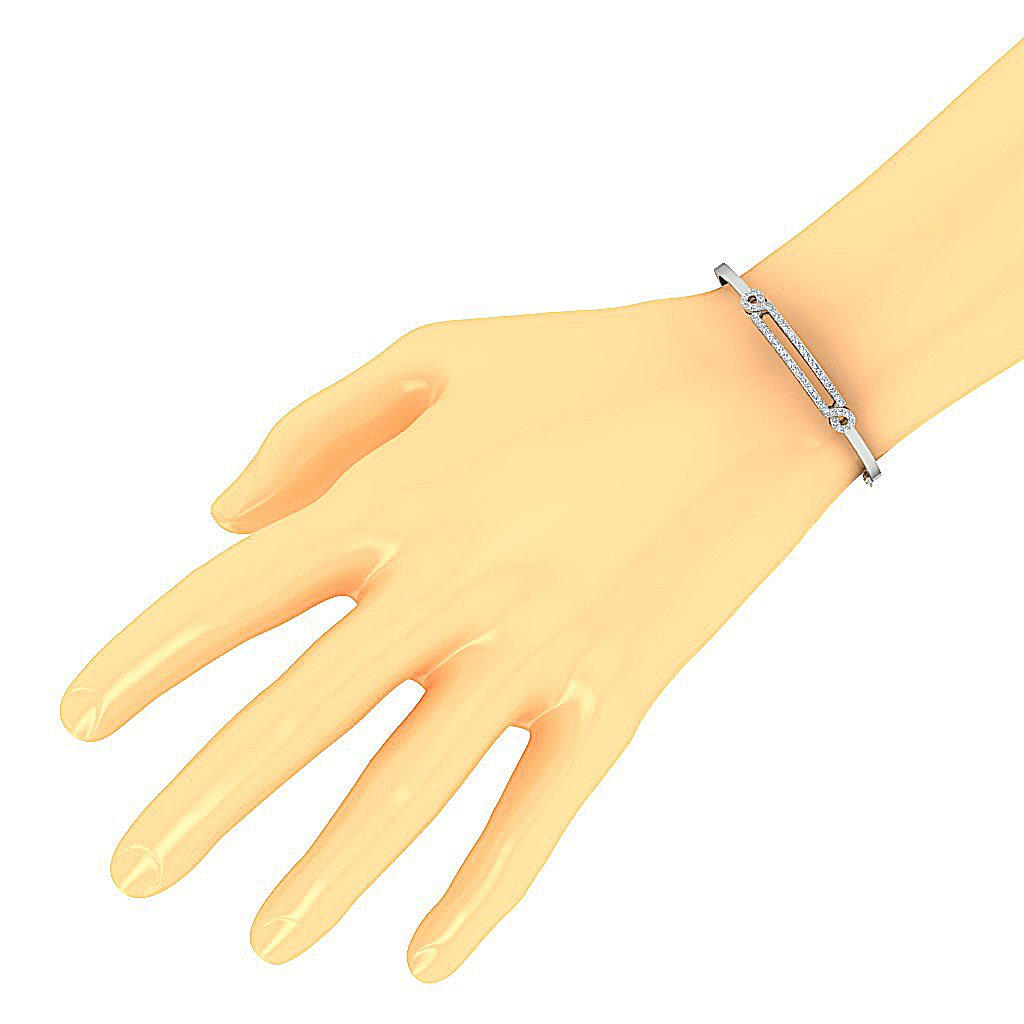 VVS1/VS1/SI1/I1 0.80Ct Diamond Bangles Natural Diamonds 14k/18k White Yellow Rose Gold