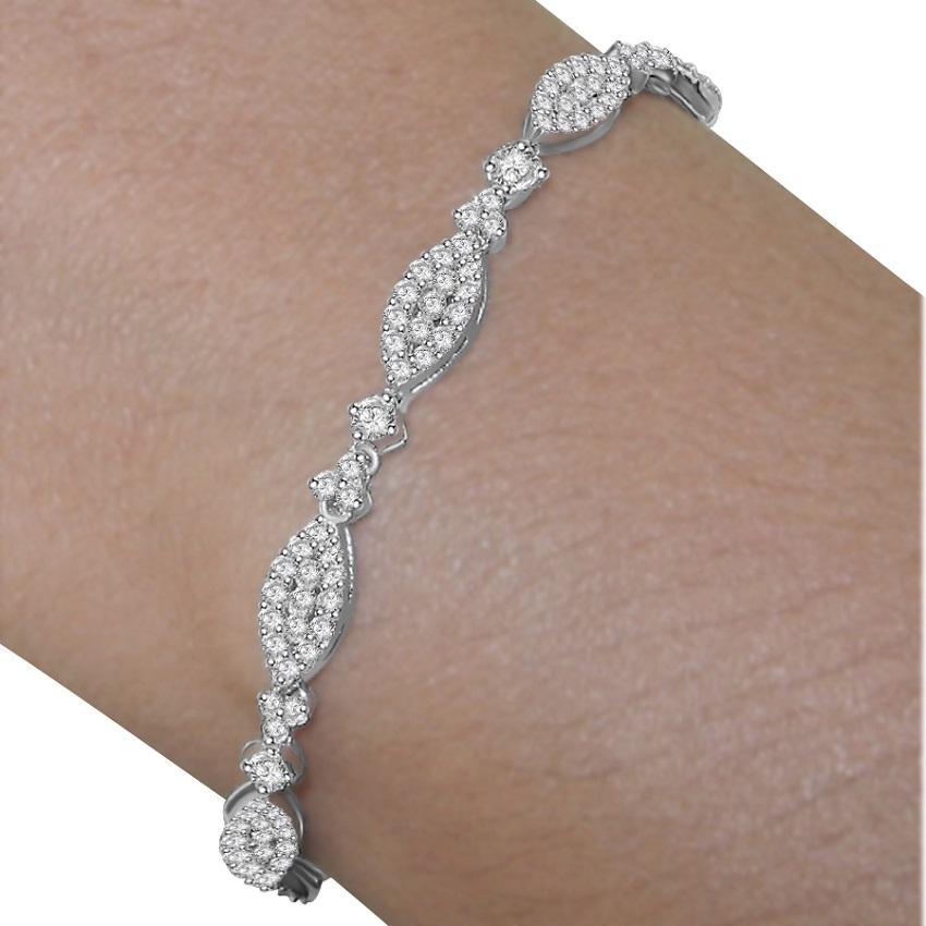 Designer Bracelet Natural Diamonds 14k/18k Solid Gold VVS1/VS1/SI1/I1 2.75 Ct Pave Set 7.00Inch
