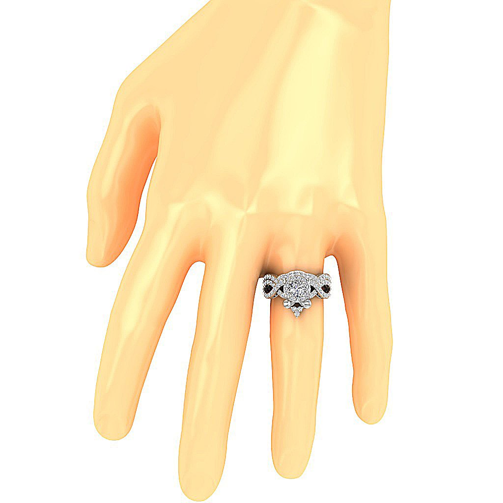 Womens Wedding Rings Sets SI1 G 1.50 Ct Natural Diamond 14K Yellow Gold