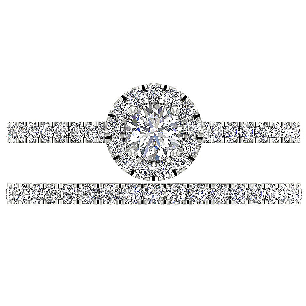 Diamond14kWhiteGoldTwoRowAnniversaryRing