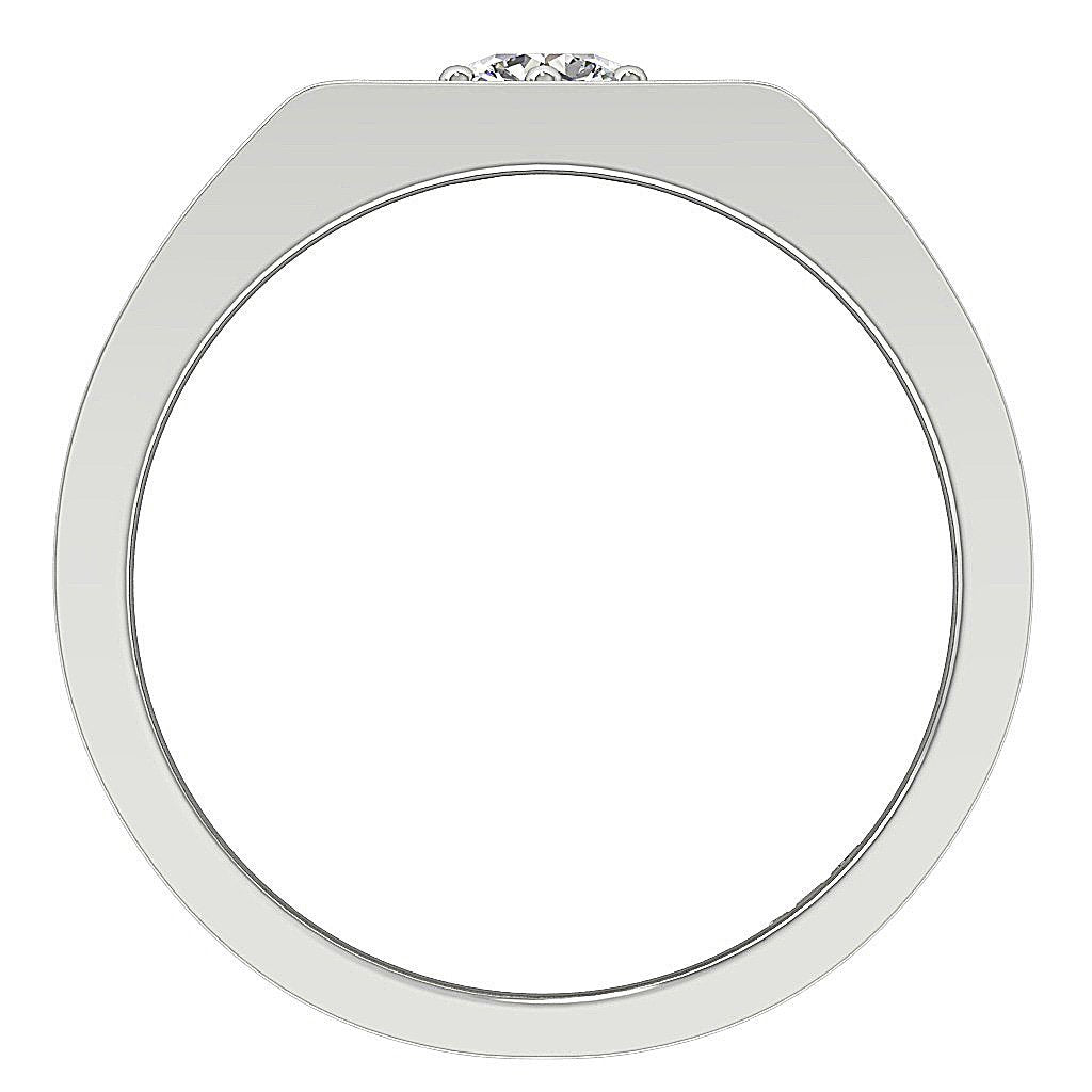 Genuine Diamond 14k Solid Gold SI1/I1 G 0.30 Ct Men Solitaire Wedding Ring Prong Set 8.95 MM