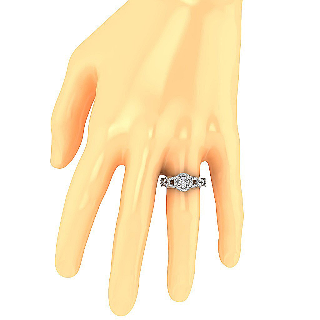 Prong Set Solitaire Engagement Ring Natural Diamond SI1 G 1.15 Ct 14k White Yellow Rose Gold