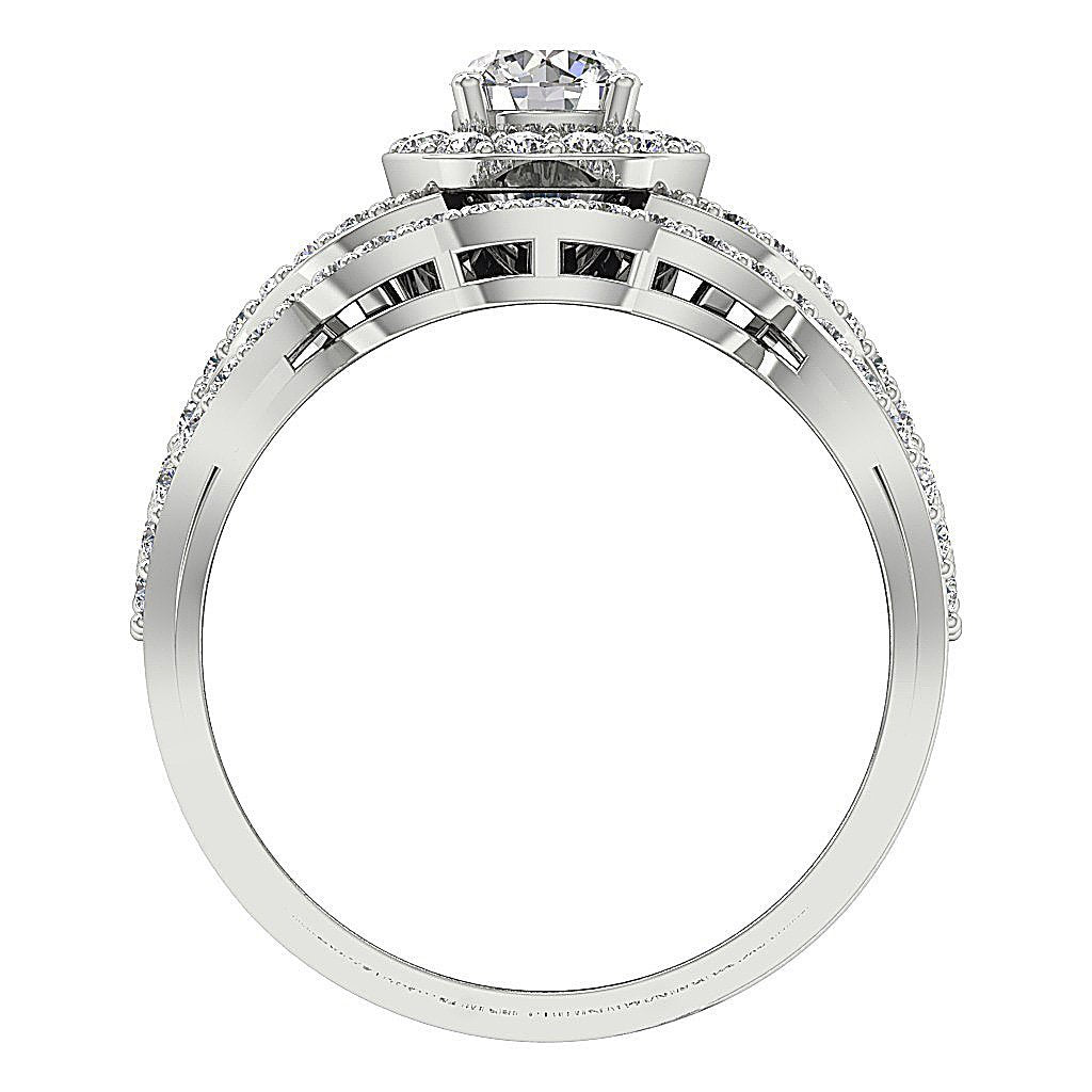 Womens Wedding Rings Sets SI1 G 1.50 Ct Natural Diamond 14K Yellow Gold