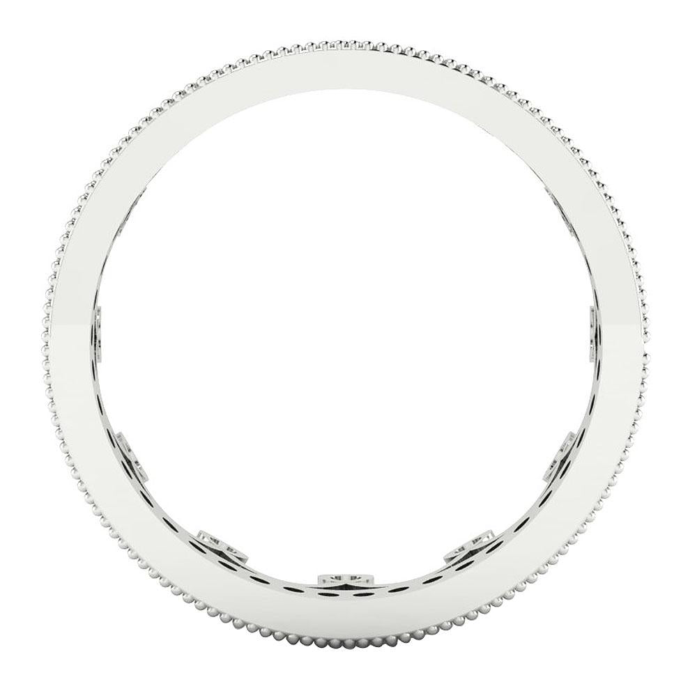 Eternity Wedding Ring I1 G 0.70ct Genuine Diamond 14k Rose Gold Prong Bezel Set 6.45 MM