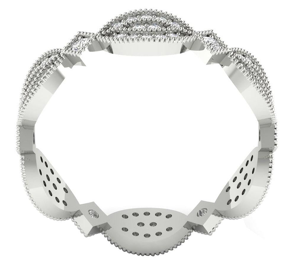 I1 G 0.51 Ct Round Diamond Eternity Anniversary Ring 14k Yellow Gold Prong Set 4.75 MM