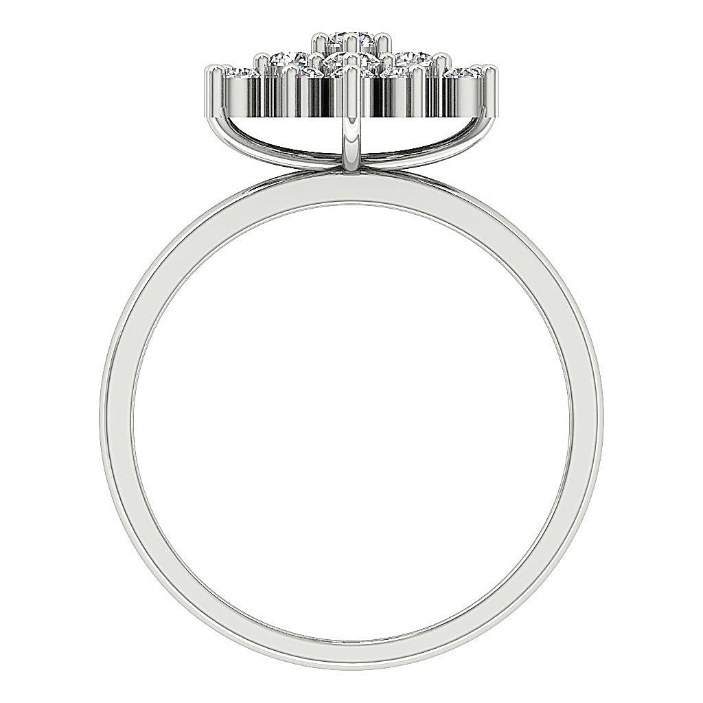 Genuine Diamond Designer Right Hand Wedding Ring SI1 G 0.85 Ct Prong Set 14k Solid Gold