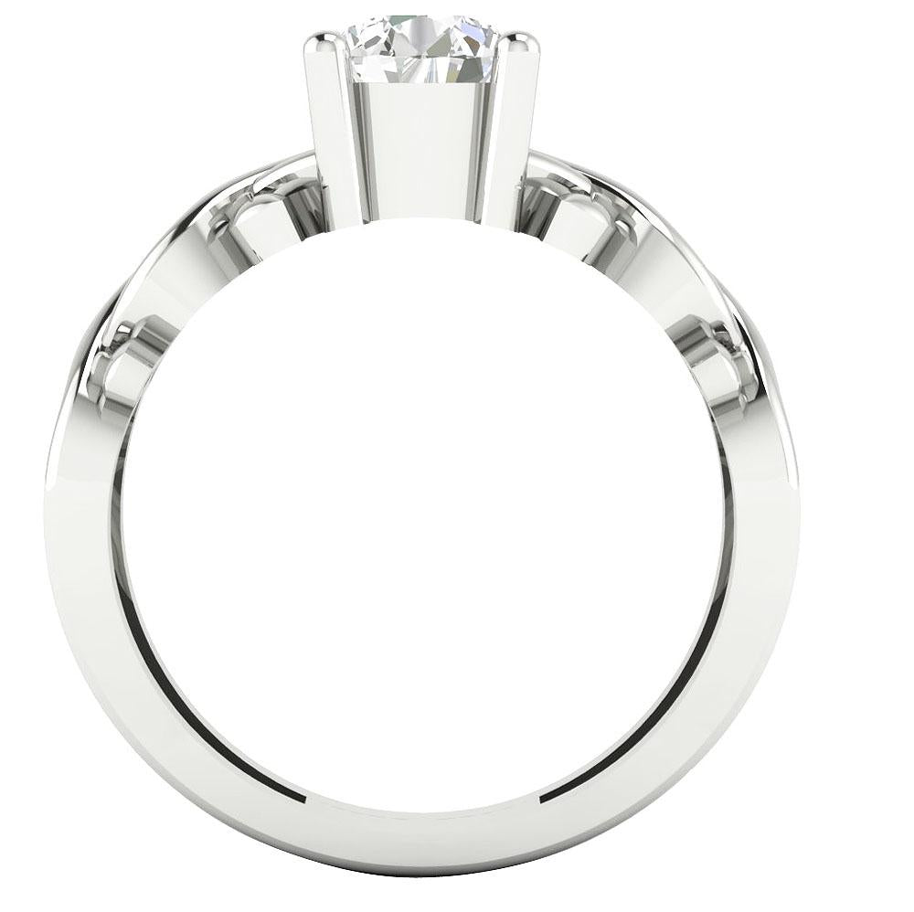 14K Solid Gold Solitaire Anniversary Ring Round Diamond I1 G 0.90 Carat Prong Set 7.30 MM