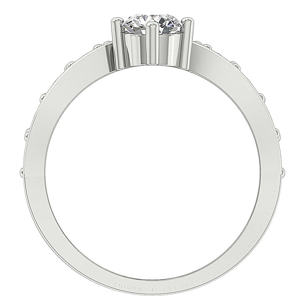 Prong Bezel Set Forever Us Solitaire Two Stone Wedding Ring Genuine Diamond SI1 G 1.15 Ct