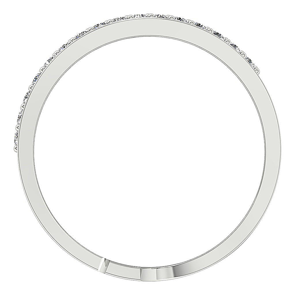 14k Rose Gold Designer Right Hand Wedding Ring Genuine Diamond SI1 G 0.25 Ct Prong Set