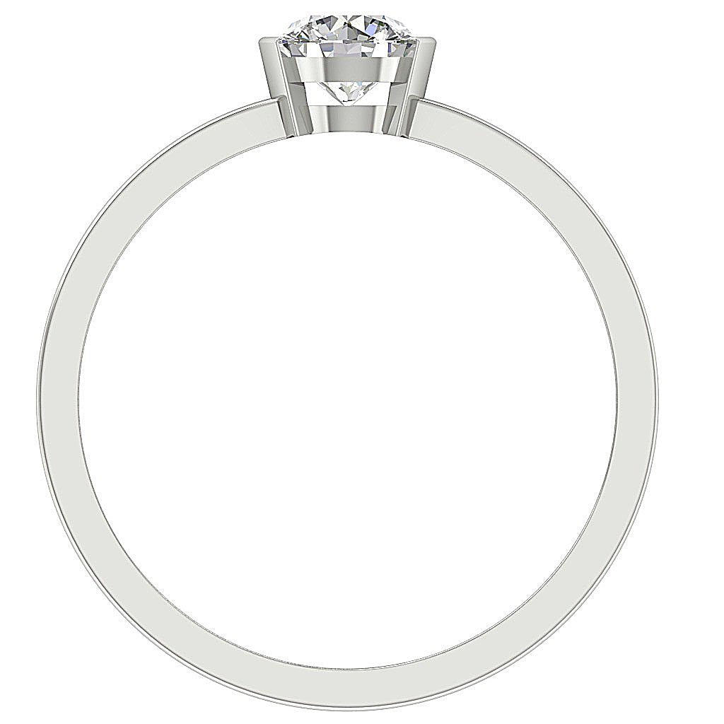 14K White Yellow Rose Gold Solitaire Natural Diamond Wedding Ring I1 G 0.55 Ct Semi Bezel 5.20MM