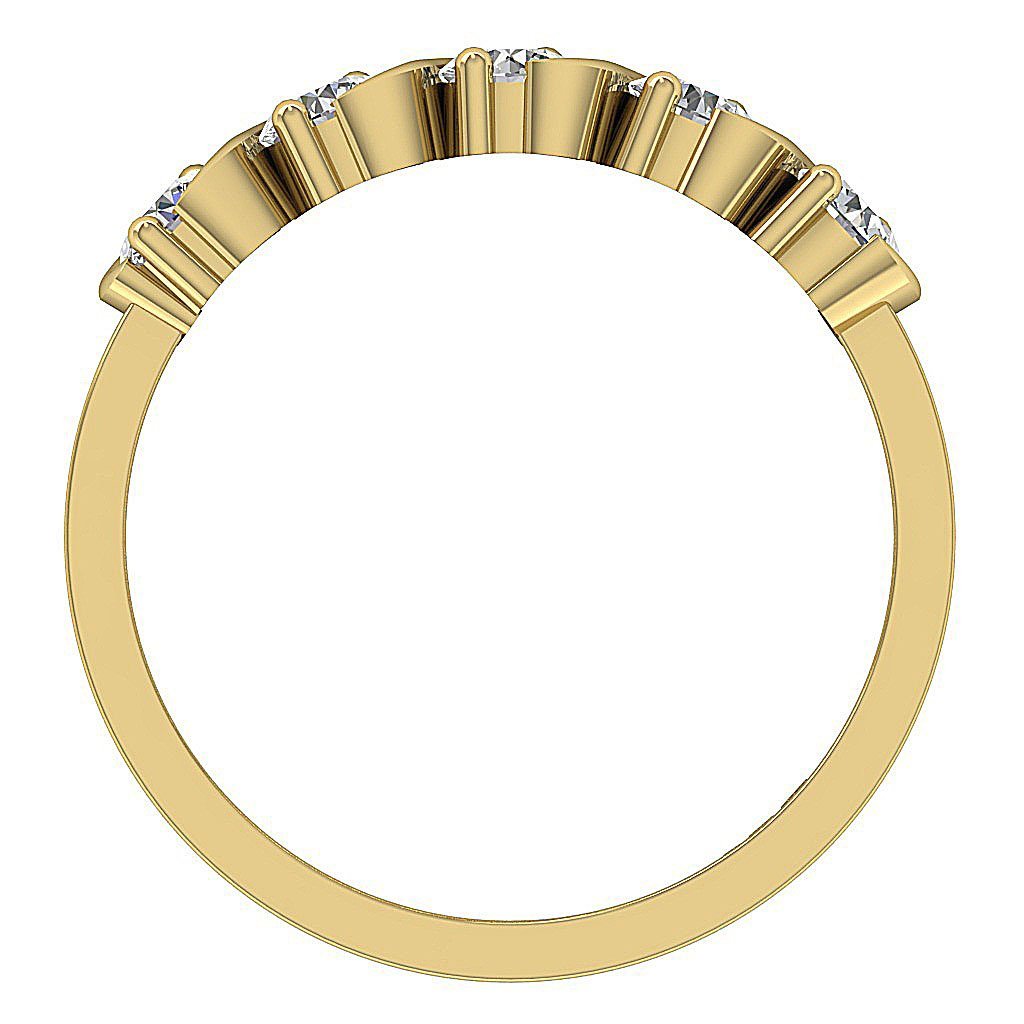 Natural Diamond Designer Five Stone Engagement Ring SI1 G 1.00 Ct 14k Solid Gold Prong Bar Set